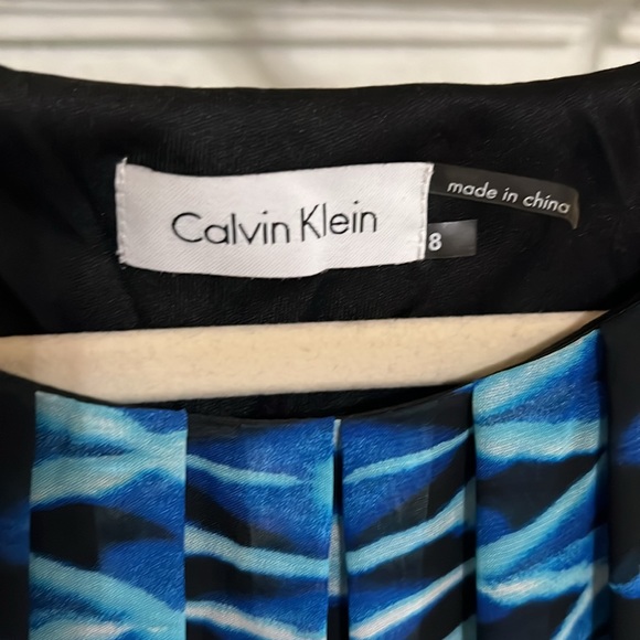 Calvin Klein chiffon sleeveless fit and flare dress - Picture 5 of 6